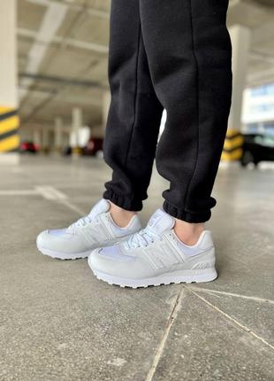 New balance white женские кроссовки нью баланс белые