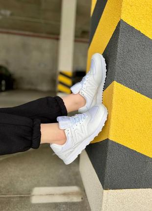 New balance white женские кроссовки нью баланс белые5 фото