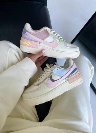 Nike air force shadow « pink glaze » жіночі кросівки найк аір форс