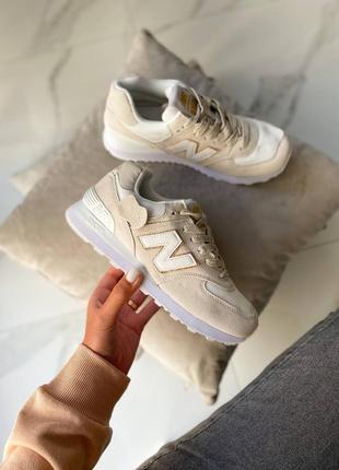 New balance женские кроссовки нью беленс бежевые1 фото