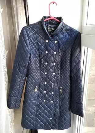 New look стеганное демисезонная куртка пальто размер xs
