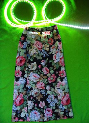 Эксклюзивная юбочка трапеция в стиле волховской росписи