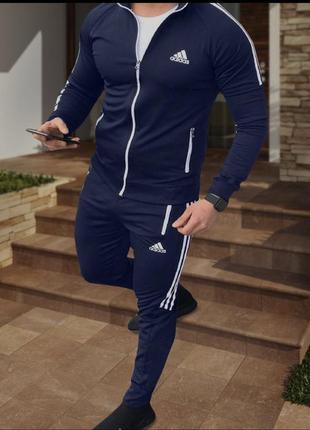 Чоловічий спортивний костюм adidas, мужской спортивний костюм адидас синий.