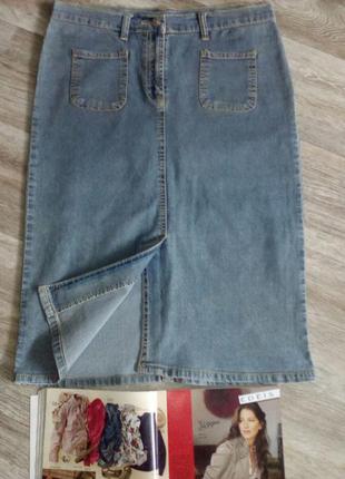 Стрейчивая джинсовая юбка    38   fanty
