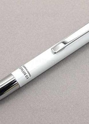 Шариковая ручка стилус zebra wing stylus c1 ballpoint pen - 0.7 mm - white3 фото
