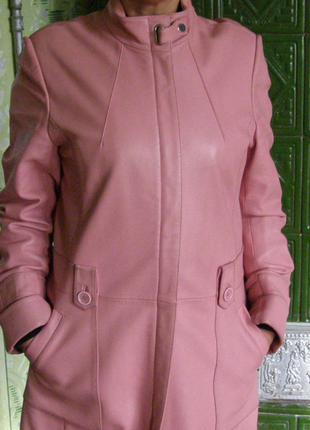 Качественный женский, пальто, натуральная кожа  46 р1 фото