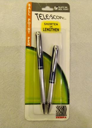 Ручка стилус zebra styluspen telescopic ballpoint pen, medium point, 1.0mm - 2 шт.