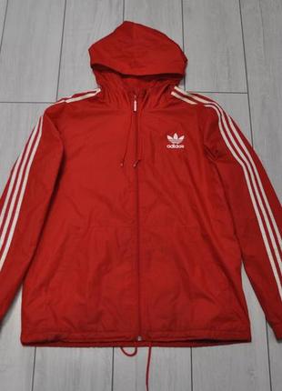 Adidas червона куртка вітровка адідас оригінал1 фото