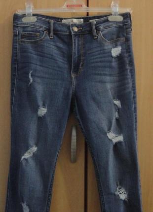 Супер брендовые джинсы скини брюки хлопок высокая посадка2 фото
