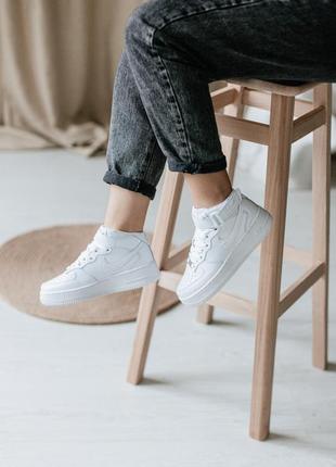 Кросівки air force 1 mid triple white кроссовки