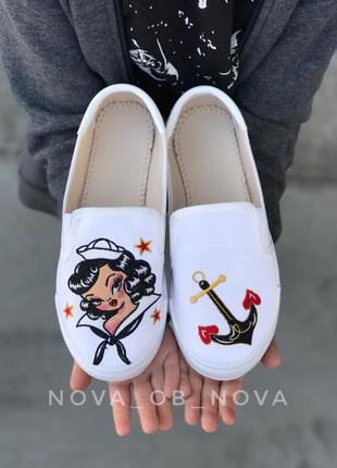 Сліпони макасины з вишивкою litma