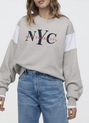 Стильный свитшот nyc от h&m оригинал