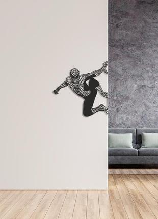 Дерев'янне панно "spiderman" , картина на стену, декор на стену, подарок3 фото