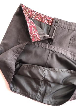 Велюровая юбка под замш шоколадного цвета, на подкладке esprit германия7 фото