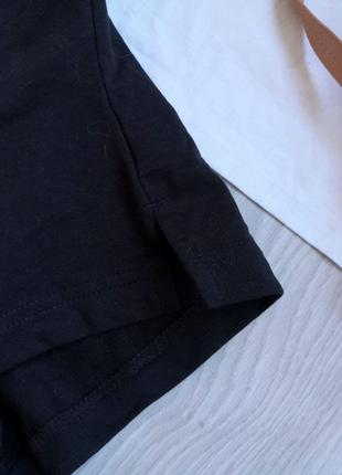 Черные плотные базовые шорты со шнуровкой3 фото
