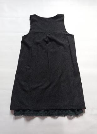 Шерстяное платье с кружевом  м размер9 фото