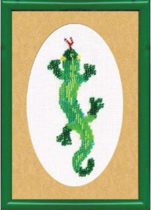 Набор для вышивания бисером чарівна мить ящерица (б-011)