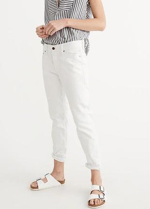 Белые джинсы "boyfriend" abercrombie & fitch