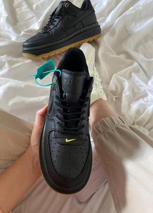 Nike air force 1 luxe black gum   мужские кроссовки найк  аир форс  черные4 фото