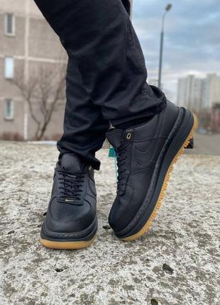 Nike air force 1 luxe black gum   мужские кроссовки найк  аир форс  черные9 фото