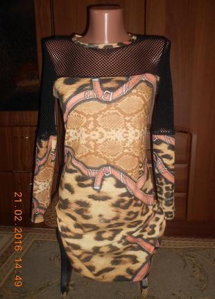 Леопардовое платье ,очень эффектное1 фото