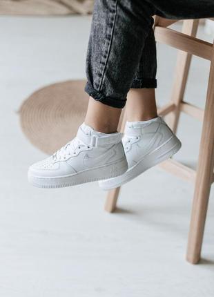 Кросівки air force 1 mid triple white кроссовки