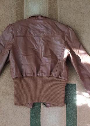 Натуральна шкіряна курточка шкіряна куртка косуха недорого розмір хс, з кожанка3 фото