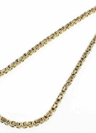 Мужская цепочка steel rage от stainless steel из медицинской стали длина 55 см. ширина 7 мм. покрытия gold 24к