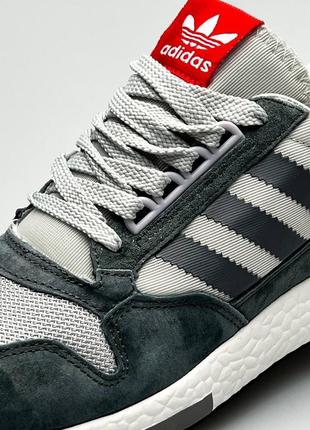 Сірі чоловічі кросівки adidas zx 500 rm grey8 фото