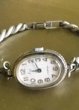 Часы с браслетом женские луч мельхиор филигрань , 17 камней2 фото