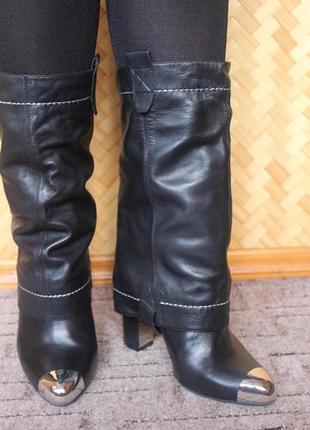 Демисезонные сапоги из натуральной кожи basconi