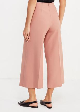 Новые розовые кюлоты topshop. брюки палаццо, капри2 фото