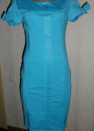 Стильное голубое платье!1 фото
