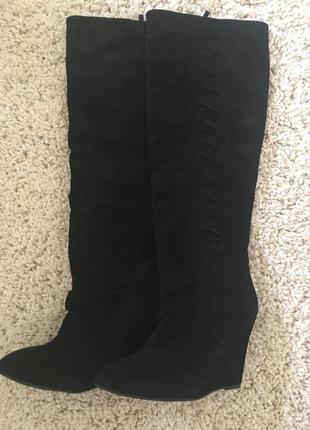 Замшевые сапоги h&m