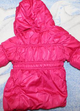 Детская курточка демисезон old navy на девочку 1-2 года розовая5 фото