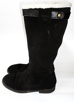 Демисезонные сапоги замш р.39 esprit