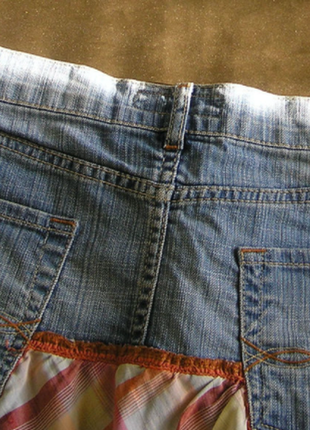 Джинсовая юбка юбочка  с воланом w2710 фото