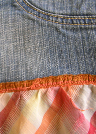 Джинсовая юбка юбочка  с воланом w277 фото