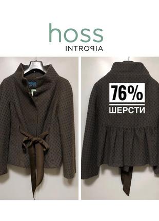 Hoss intropia шерстяной пиджак пальто короткое шерсть дизайнерское с поясом2 фото