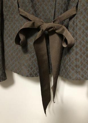 Hoss intropia шерстяной пиджак пальто короткое шерсть дизайнерское с поясом3 фото