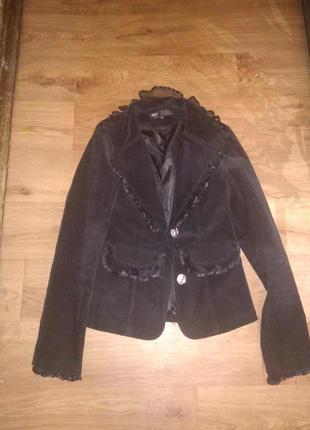 Піджак микровельвет намаоклпдн т з мереживом