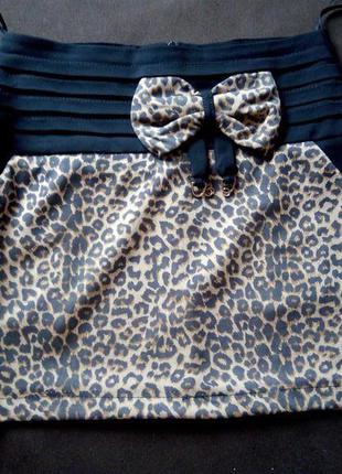 Спідниця тигрова з кишенями
