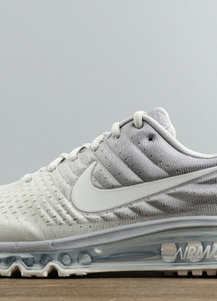 Nike air max 2017 white gray1 фото