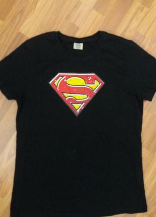 Футболка чорна принт dc раз.46