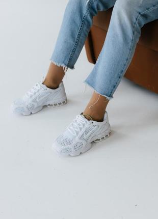 Nike air zoom spiridon cage 2 reflective женские кроссовки  найк аир зум белые