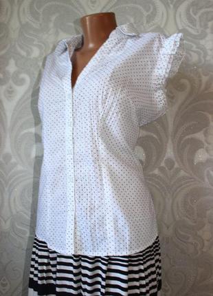Летняя  блузка в  мелкий горошек6 фото