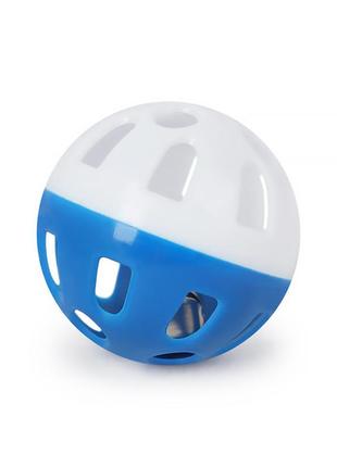 Игрушка для кошек мяч с колокольчиком pipitao 012201 d:3,8 см blue
