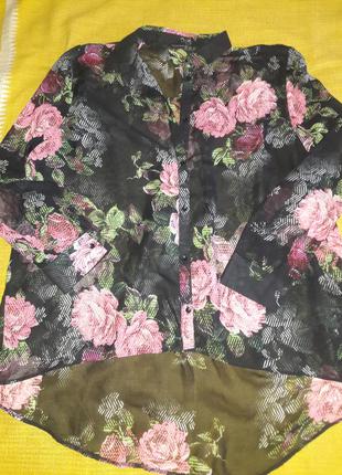 Блузочка шифон трояндочки ірландія р. 16/44