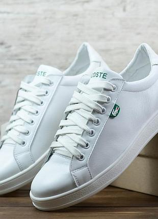 Кроссовки мужские кожаные lacoste лакосте