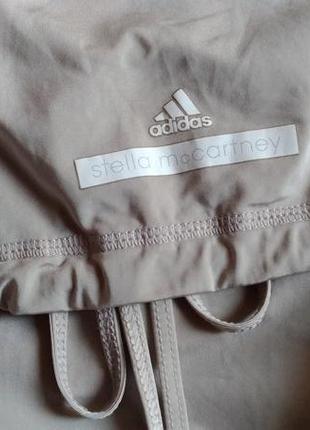 Футболка с капюшоном stella mccartney adidas beige hooded cap sleeves athletic top5 фото